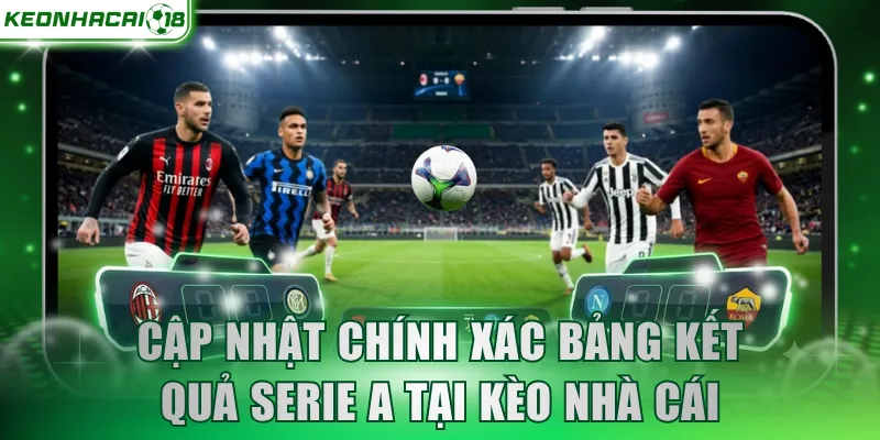 Cập nhật chính xác bảng kết quả Serie A tại Kèo Nhà Cái