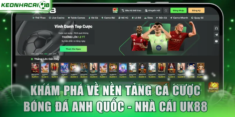 Khám phá về nền tảng cá cược bóng đá Anh Quốc - nhà cái UK88
