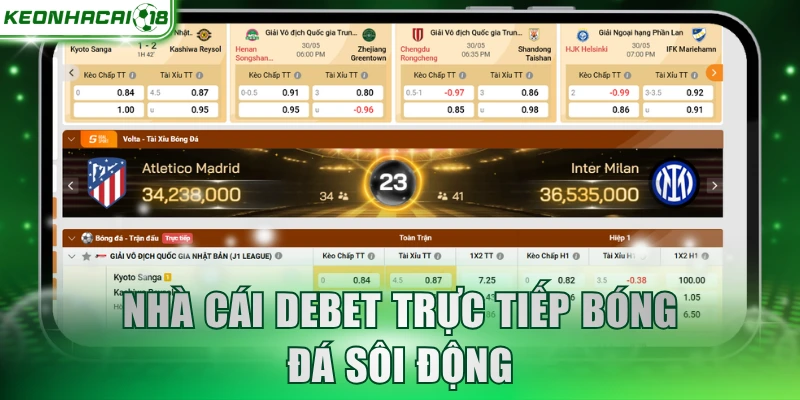 Nhà cái DEBET trực tiếp bóng đá sôi động